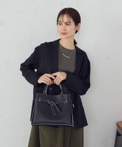 MONO COMME CA / モノコムサ トートバッグ | リボンあおりトートバッグ