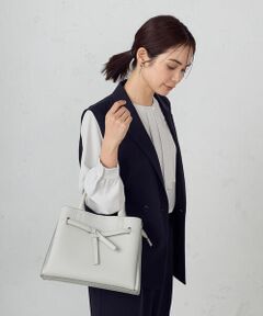 MONO COMME CA / モノコムサ トートバッグ | リボンあおりトートバッグ