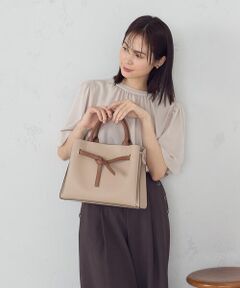 MONO COMME CA / モノコムサ トートバッグ | リボンあおりトートバッグ