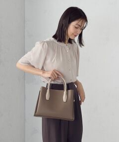 MONO COMME CA / モノコムサ ハンドバッグ | 型押しハンドルバッグ