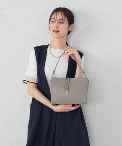 MONO COMME CA / モノコムサ ショルダーバッグ | ロゴプレート ミニショルダー