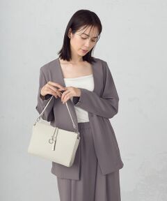 MONO COMME CA / モノコムサ ショルダーバッグ | ロゴプレート ミニショルダー