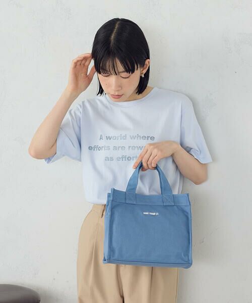 【美品】MCM スパンコール キャンバス トートバッグ ブルー系 保存袋付き HOPPIN' SPRING】キャンバスミニトートバッグ(トートバッグ