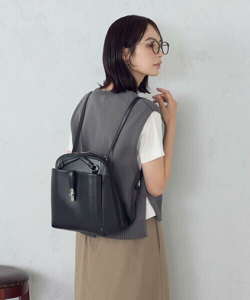 MONO COMME CA / モノコムサ トートバッグ | ひねり金具 2WAY トートリュック | 詳細5