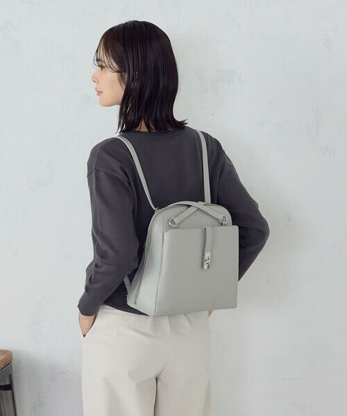 MONO COMME CA / モノコムサ トートバッグ | ひねり金具 2WAY トートリュック | 詳細13