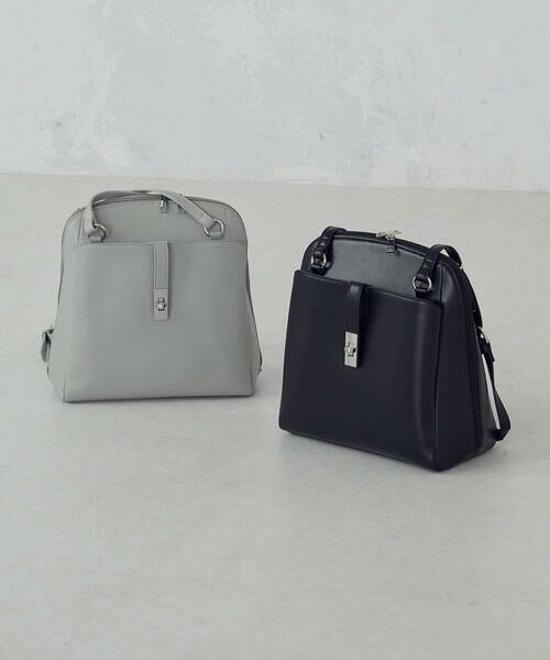 MONO COMME CA / モノコムサ トートバッグ | ひねり金具 2WAY トートリュック | 詳細14