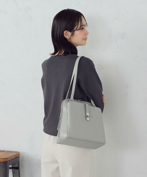 MONO COMME CA/モノコムサ ひねり金具 2WAY トートリュック グレー F MONO COMME CA/モノコムサ ひねり金具 2WAY トートリュック グレー F