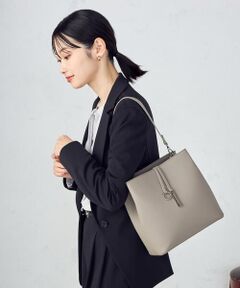 MONO COMME CA / モノコムサ トートバッグ | ロゴプレート ミニバッグ