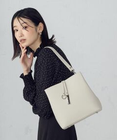 MONO COMME CA / モノコムサ トートバッグ | ロゴプレート ミニバッグ