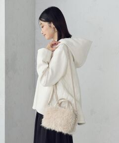 MONO COMME CA / モノコムサ ボストンバッグ | 2WAY フェイクファー ボストンバッグ