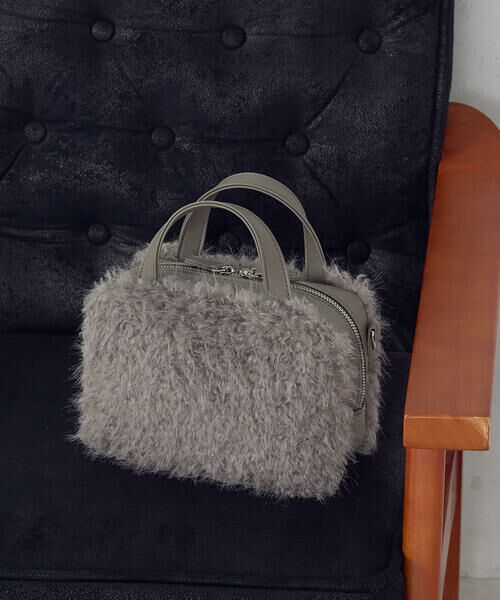 MONO COMME CA / モノコムサ ボストンバッグ | 2WAY フェイクファー ボストンバッグ | 詳細2