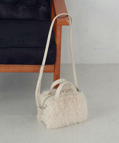 MONO COMME CA / モノコムサ ボストンバッグ | 2WAY フェイクファー ボストンバッグ | 詳細24