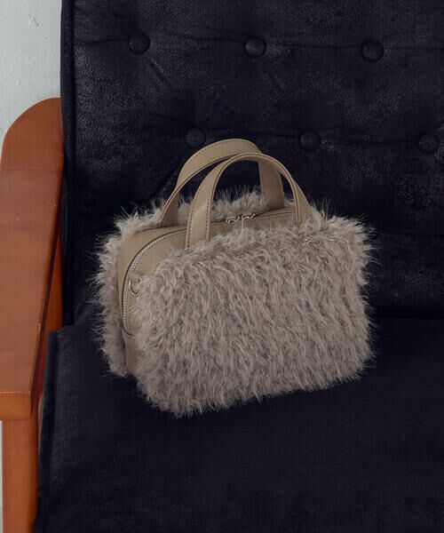 MONO COMME CA / モノコムサ ボストンバッグ | 2WAY フェイクファー ボストンバッグ | 詳細28