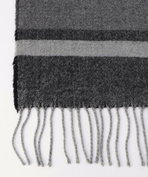 MONO COMME CA / モノコムサ マフラー・ショール・スヌード・ストール | ボーダー柄 ポンチョストール | 詳細3
