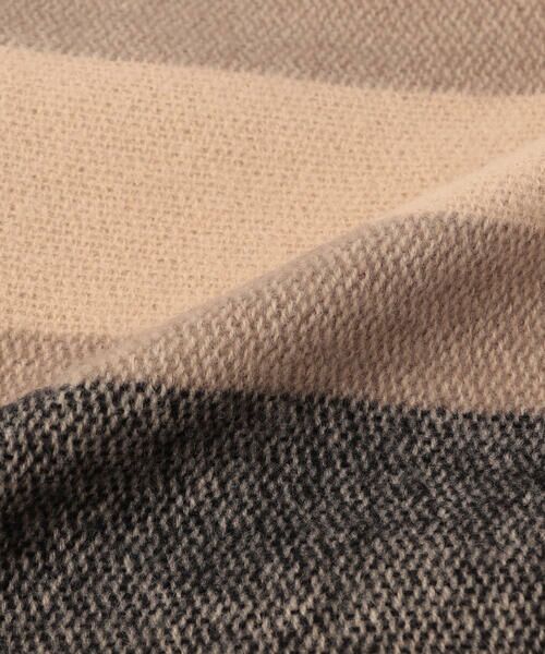 MONO COMME CA / モノコムサ マフラー・ショール・スヌード・ストール | ボーダー柄 ポンチョストール | 詳細9