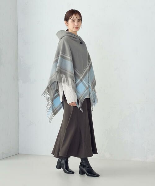 MONO COMME CA / モノコムサ マフラー・ショール・スヌード・ストール | フード風 ポンチョストール | 詳細2