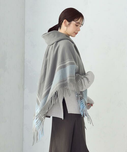 MONO COMME CA / モノコムサ マフラー・ショール・スヌード・ストール | フード風 ポンチョストール | 詳細3