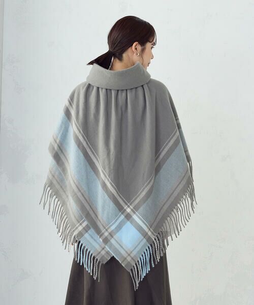 MONO COMME CA / モノコムサ マフラー・ショール・スヌード・ストール | フード風 ポンチョストール | 詳細4