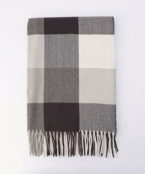 MONO COMME CA / モノコムサ マフラー・ショール・スヌード・ストール | ブロックチェックストール | 詳細3