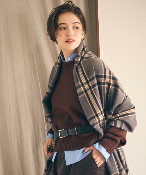 MONO COMME CA / モノコムサ マフラー・ショール・スヌード・ストール | カラーチェックストール | 詳細1