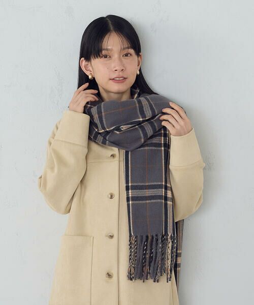 MONO COMME CA / モノコムサ マフラー・ショール・スヌード・ストール | カラーチェックストール | 詳細2