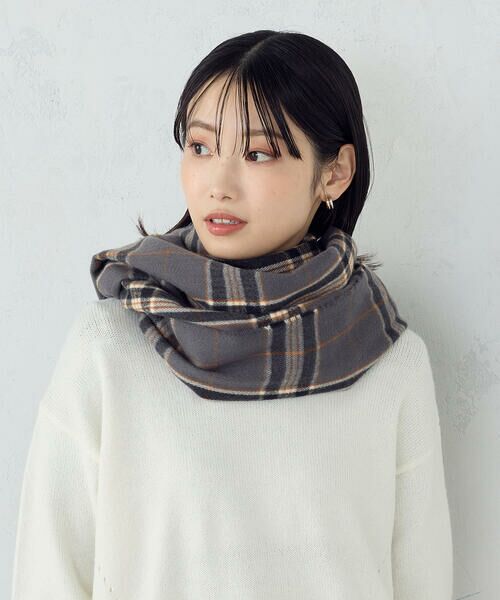 MONO COMME CA / モノコムサ マフラー・ショール・スヌード・ストール | カラーチェックストール | 詳細5