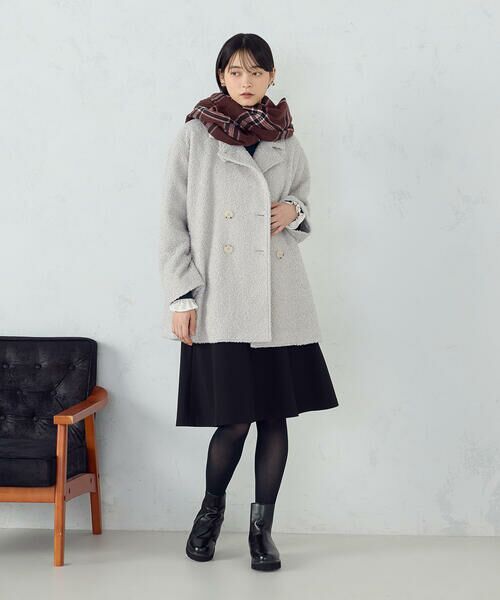 MONO COMME CA / モノコムサ マフラー・ショール・スヌード・ストール | カラーチェックストール | 詳細12