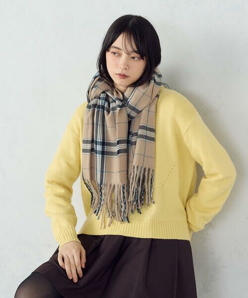 MONO COMME CA / モノコムサ マフラー・ショール・スヌード・ストール | カラーチェックストール | 詳細17