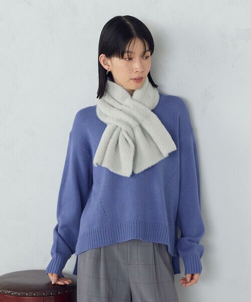 MONO COMME CA / モノコムサ マフラー・ショール・スヌード・ストール | ラメニットマフラー | 詳細1