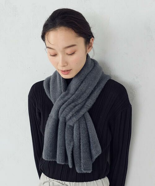 MONO COMME CA / モノコムサ マフラー・ショール・スヌード・ストール | ラメニットマフラー | 詳細4