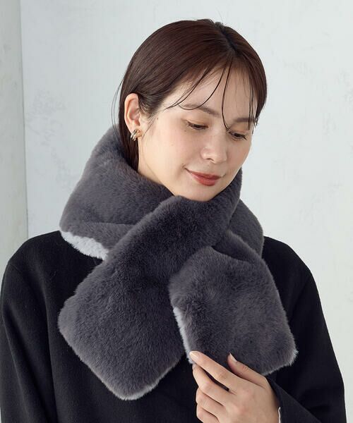 MONO COMME CA / モノコムサ その他小物 | 【リバーシブル】フェイクファーティペット | 詳細1