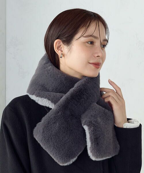 MONO COMME CA / モノコムサ その他小物 | 【リバーシブル】フェイクファーティペット | 詳細2