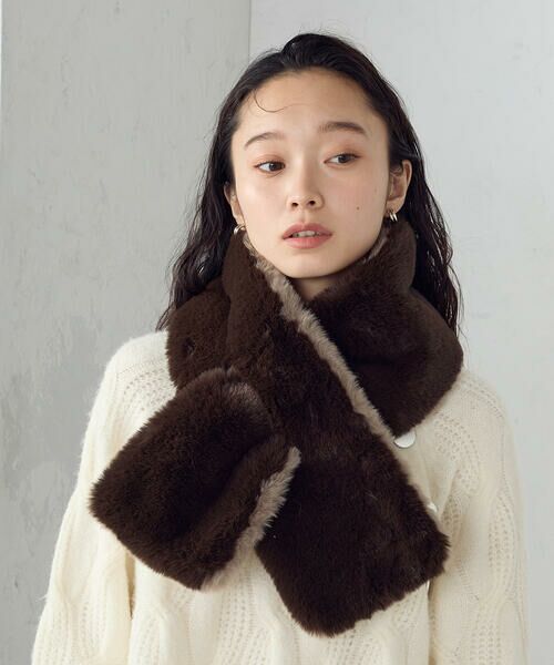 MONO COMME CA / モノコムサ その他小物 | 【リバーシブル】フェイクファーティペット | 詳細21