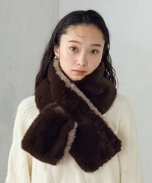 MONO COMME CA / モノコムサ その他小物 | 【リバーシブル】フェイクファーティペット | 詳細20