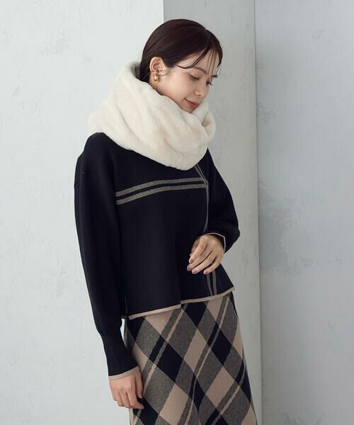 MONO COMME CA / モノコムサ マフラー・ショール・スヌード・ストール | フェイクファースヌード | 詳細11
