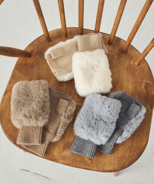 MONO COMME CA / モノコムサ 手袋 | フェイクファーグローブ | 詳細12