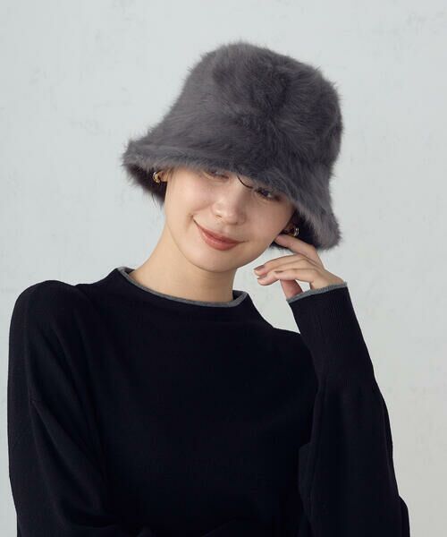 MONO COMME CA / モノコムサ ハット | シャギーバケットハット | 詳細1