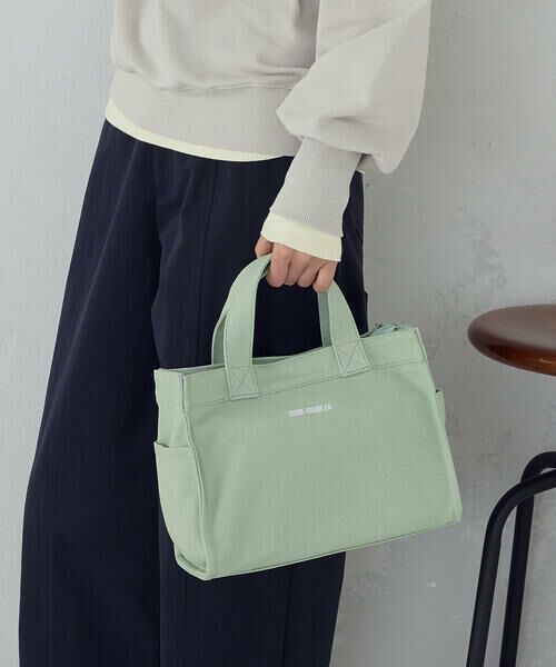 MONO COMME CA / モノコムサ トートバッグ | キャンバスミニトート（ミント）