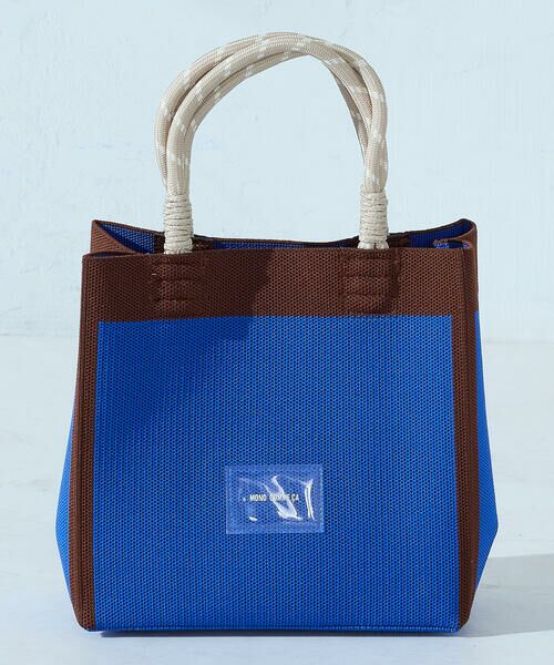 MONO COMME CA / モノコムサ トートバッグ | コードハンドル ミニトート（ブルー）