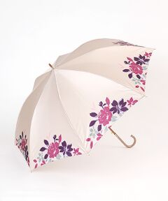 雨傘 長傘 サテン 裾花柄