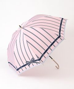 雨傘 長傘 サテンストライププリント