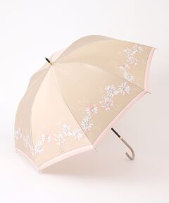 雨傘 長傘 サテン花柄プリント