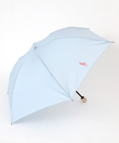 MOONBAT / ムーンバット 傘 | 雨傘 ミニ傘 無地　ＢＩＧ　ロゴ（サックスブルー）
