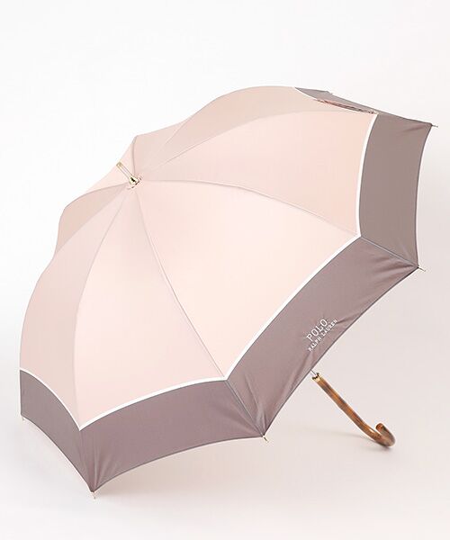 MOONBAT / ムーンバット 傘 | 雨傘 長傘 ワンポイントロゴ刺繍（ベージュ）