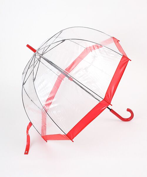 MOONBAT / ムーンバット 傘 | 雨傘 長傘 バードケージ ワンポイントロゴ 無地（レッド）