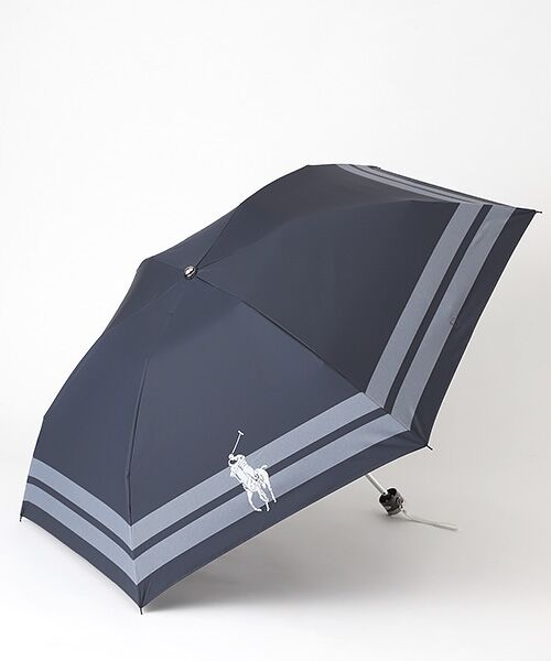 MOONBAT / ムーンバット 傘 | 日傘 晴雨兼用ミニ ボーダー（ブラック）