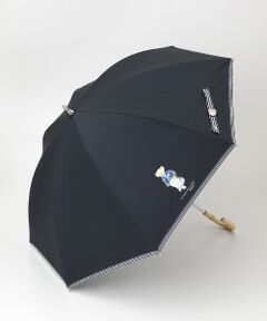MOONBAT / ムーンバット 傘 | 日傘 晴雨兼用長傘 ポロベア ストライプリボン フワクール