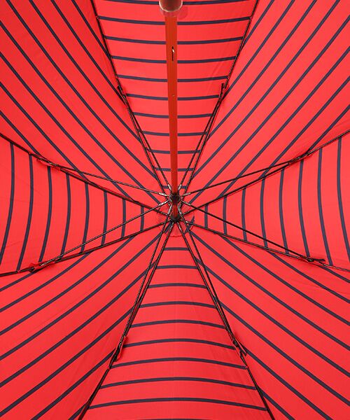 MOONBAT / ムーンバット 傘 | 雨傘 長傘 レディース　ボーダーストライプ×ＢＥＡＲ | 詳細5