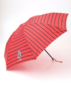 MOONBAT / ムーンバット 傘 | 雨傘 折りたたみ傘 レディース　ボーダーストライプ×ＢＥＡＲ