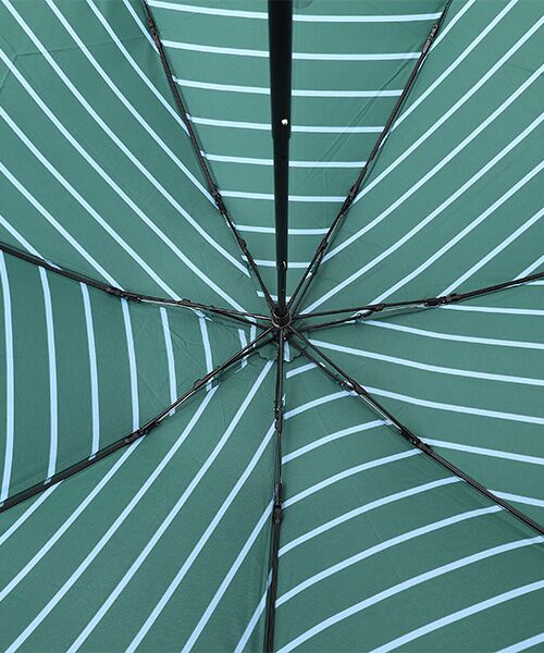 MOONBAT / ムーンバット 傘 | 雨傘 折りたたみ傘 レディース　ボーダーストライプ×ＢＥＡＲ | 詳細9